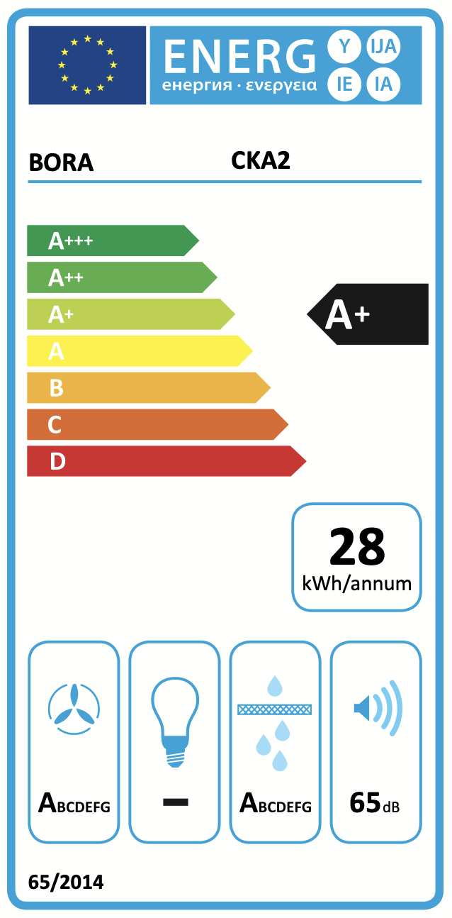 BORA CKASE2AB werkbladdampkap 
