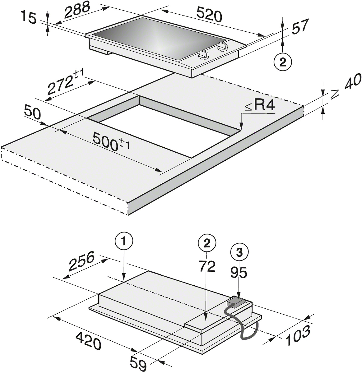 MIELE CS1112 PROLINE elektrische kookplaat - domino