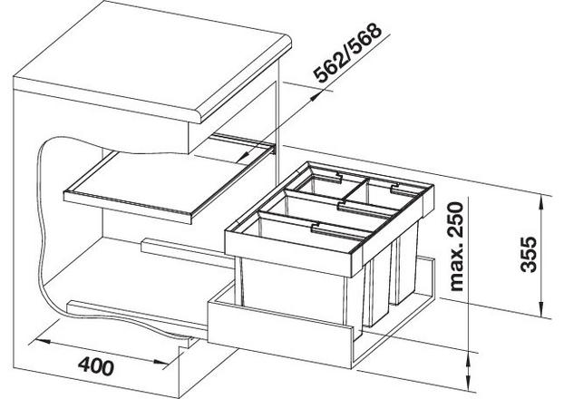 BLANCO 521474 FLEXON II afvalemmer