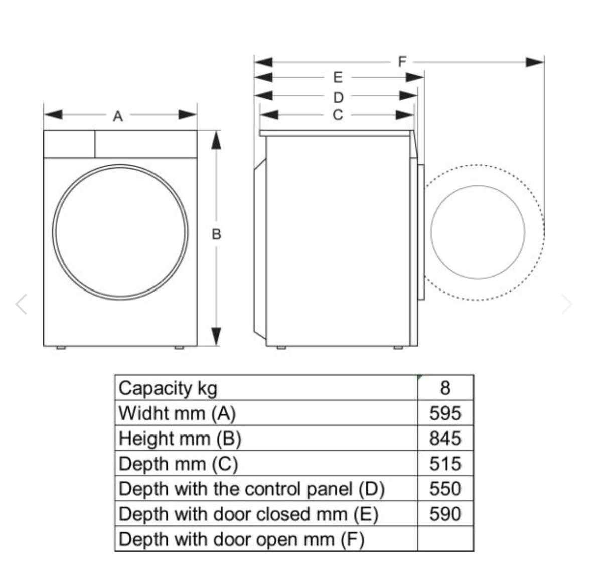 HISENSE DH5I804BWCD was- droogcombinatie