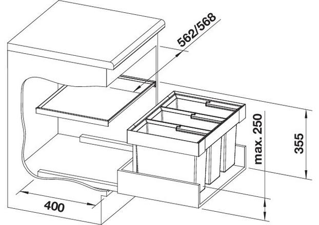 BLANCO 521472 FLEXON II afvalemmer
