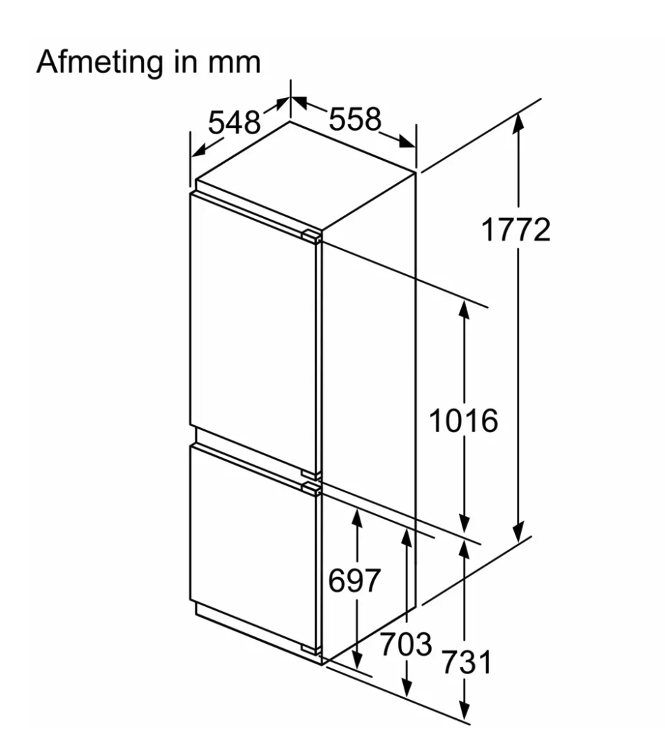 SIEMENS KI86NSDD0 IQ500 koel-/vriescombinatie - 177cm