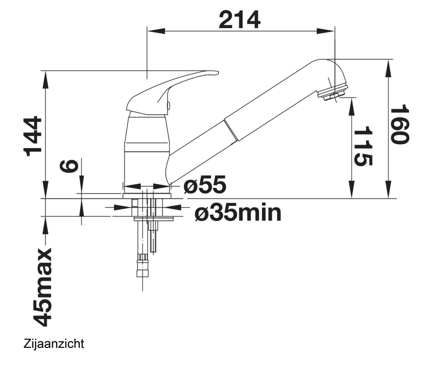 BLANCO 517732 DARAS-S  ééngreepsmengkraan - keuken