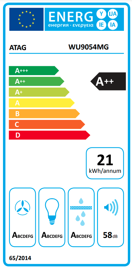 ATAG WU9054MG inbouw dampkap - 90cm ATAG WU9054MG inbouw dampkap - 90cm