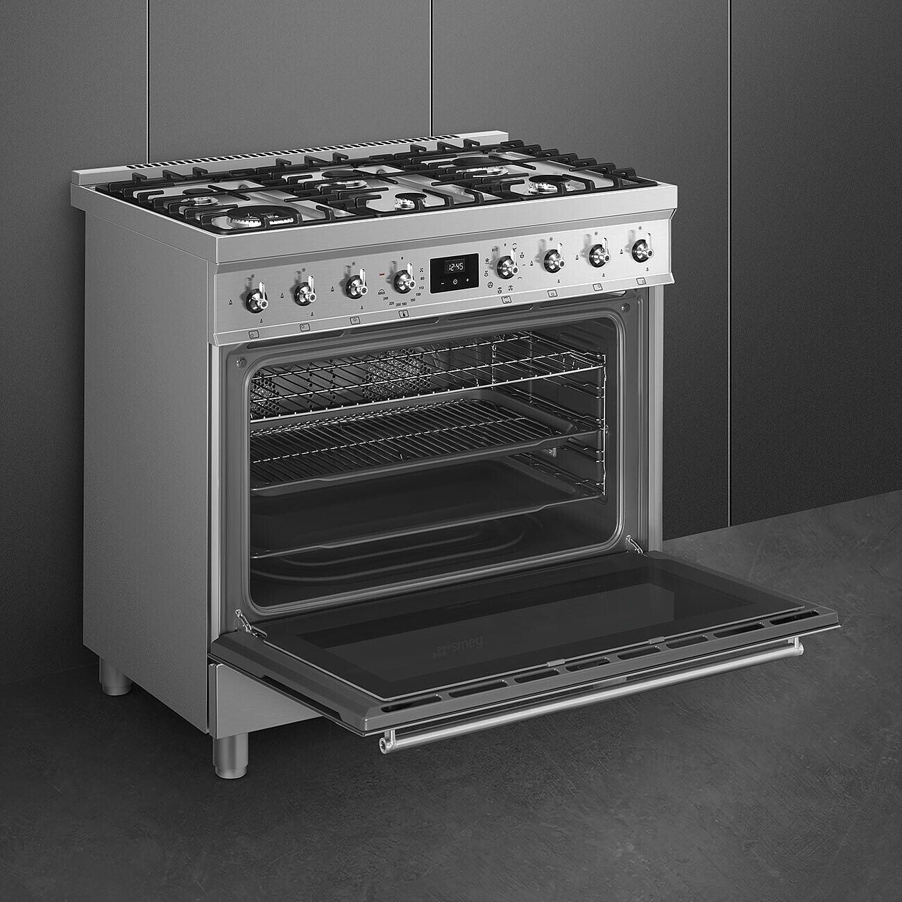 SMEG C9GMX2 fornuis met gaskookplaat - 90cm