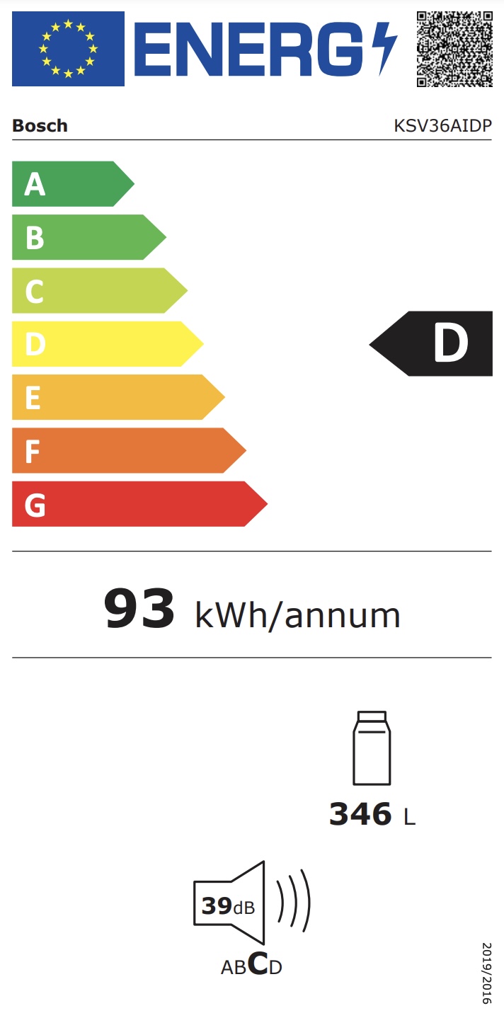 BOSCH KSV36AIDP SERIE 6 vrijstaande koelkast zonder vriesvak - 186cm