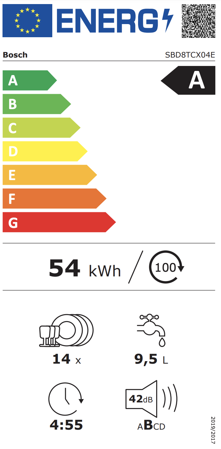 BOSCH SBD8TCX04E SERIE 4 vaatwasser volledig integreerbaar