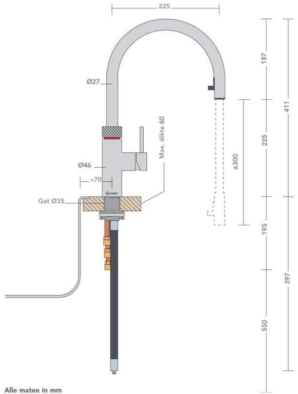 QUOOKER FXRSST 2 in1 kraan