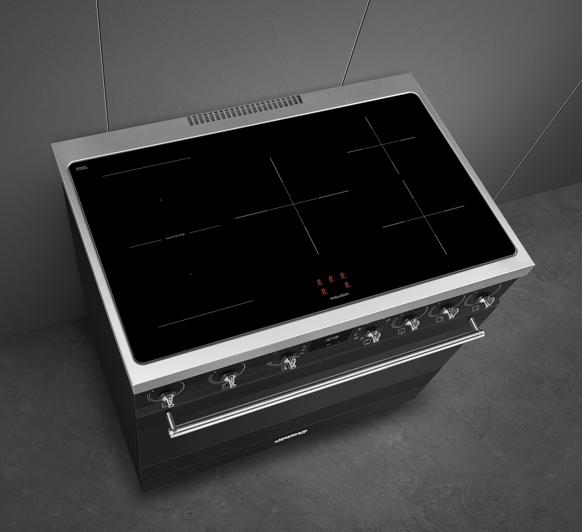 SMEG C9IMMB2 fornuis met inductie kookplaat - 90cm
