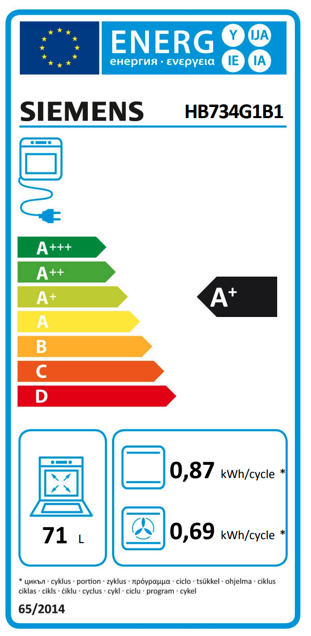SIEMENS HB734G1B1 IQ700 multifunctionele oven - 60cm SIEMENS HB734G1B1 IQ700 multifunctionele oven - 60cm