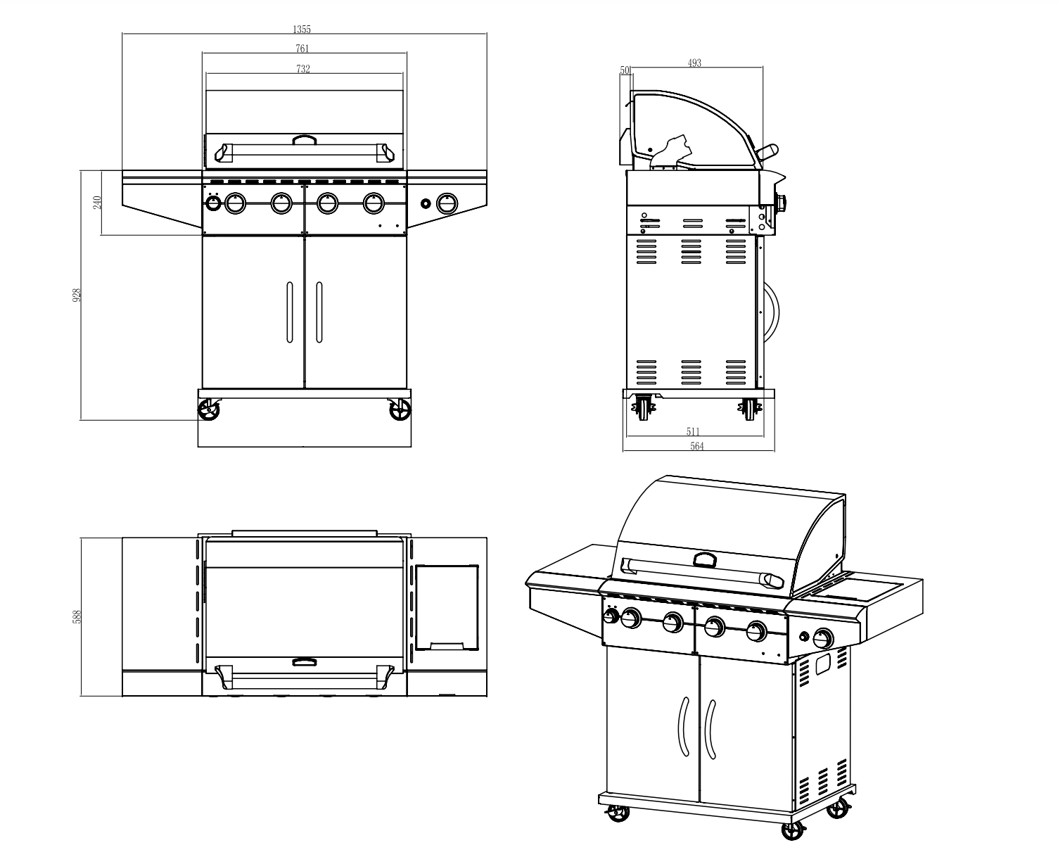 BORETTI DAVINCINERO gasbarbecue BORETTI DAVINCINERO gasbarbecue