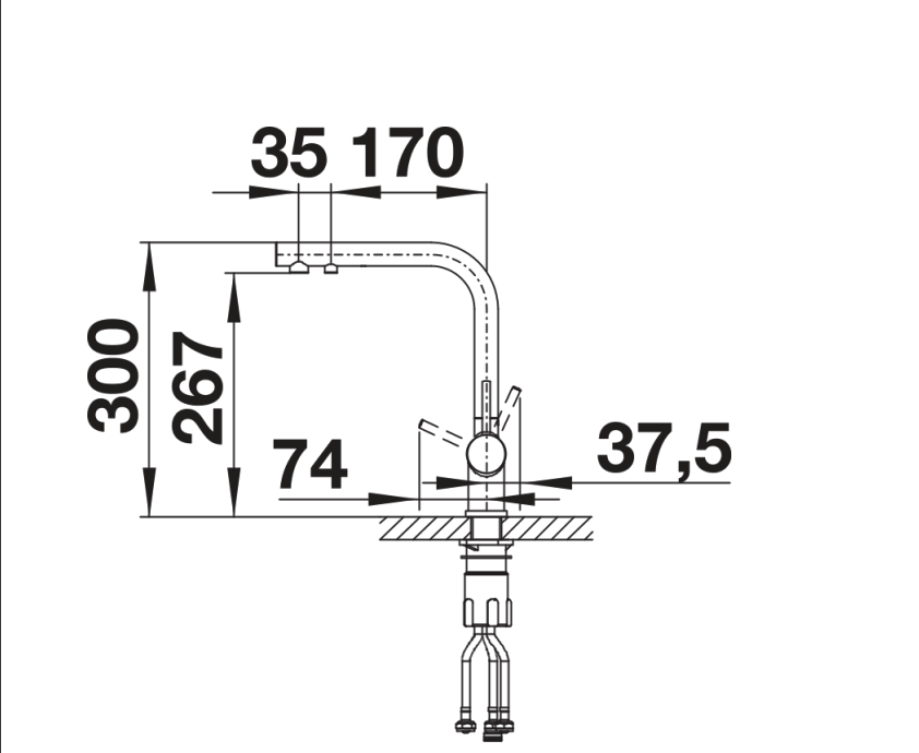 BLANCO 526942 FONTAS 3-in-1-mengkraan