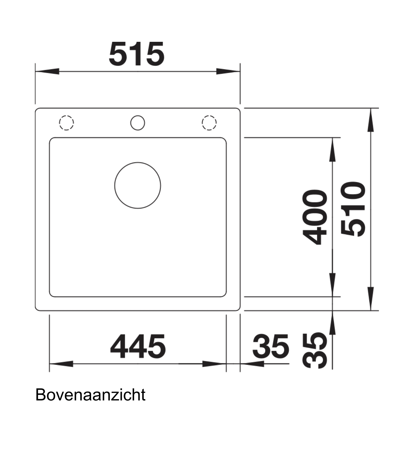 BLANCO 521504 PLEON spoelbak