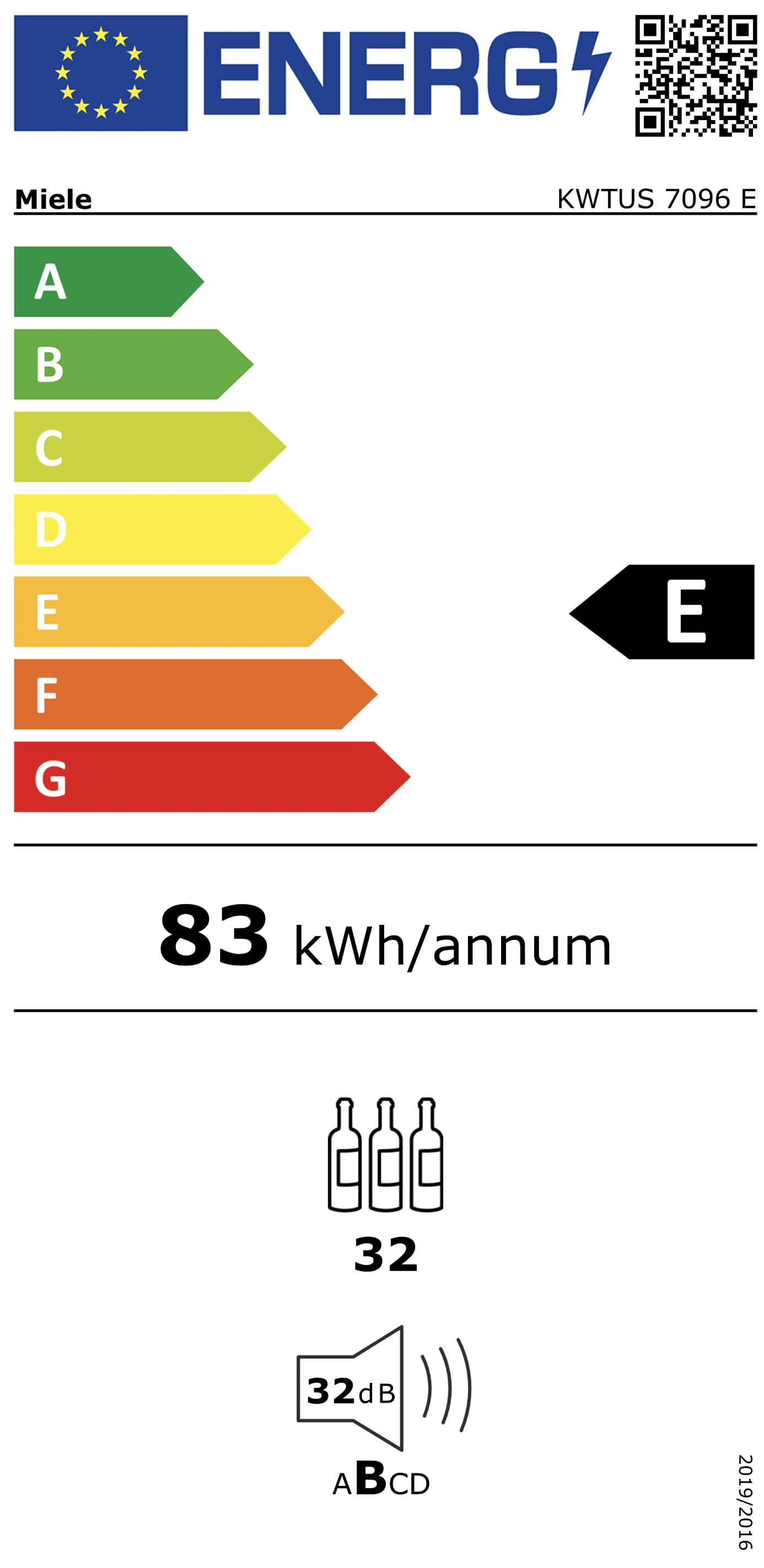 MIELE KWTUS7096E onderbouw wijnkoelkast
