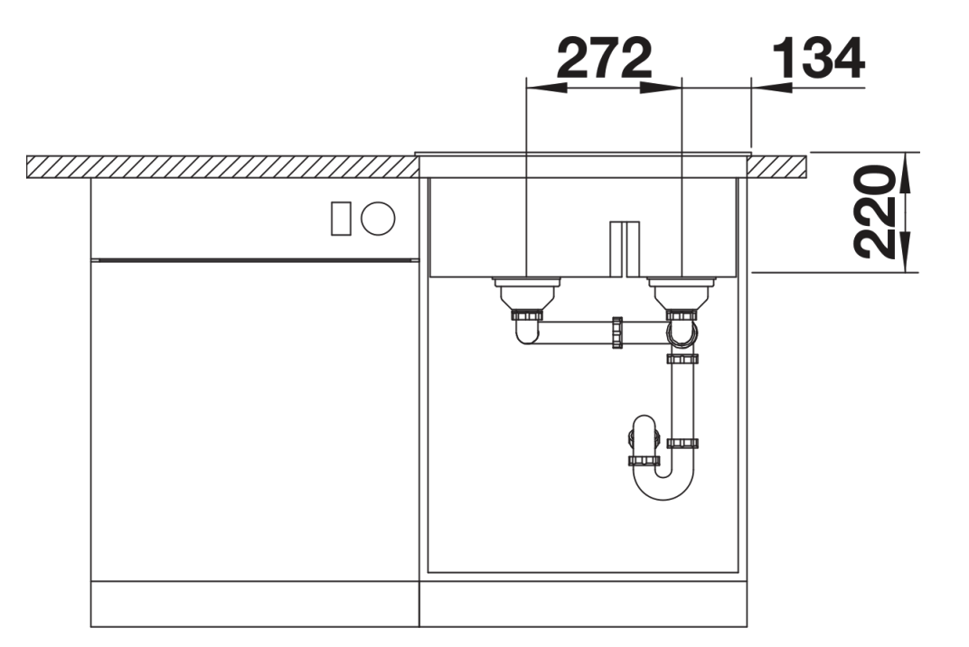 BLANCO 527322 PLEON spoelbak