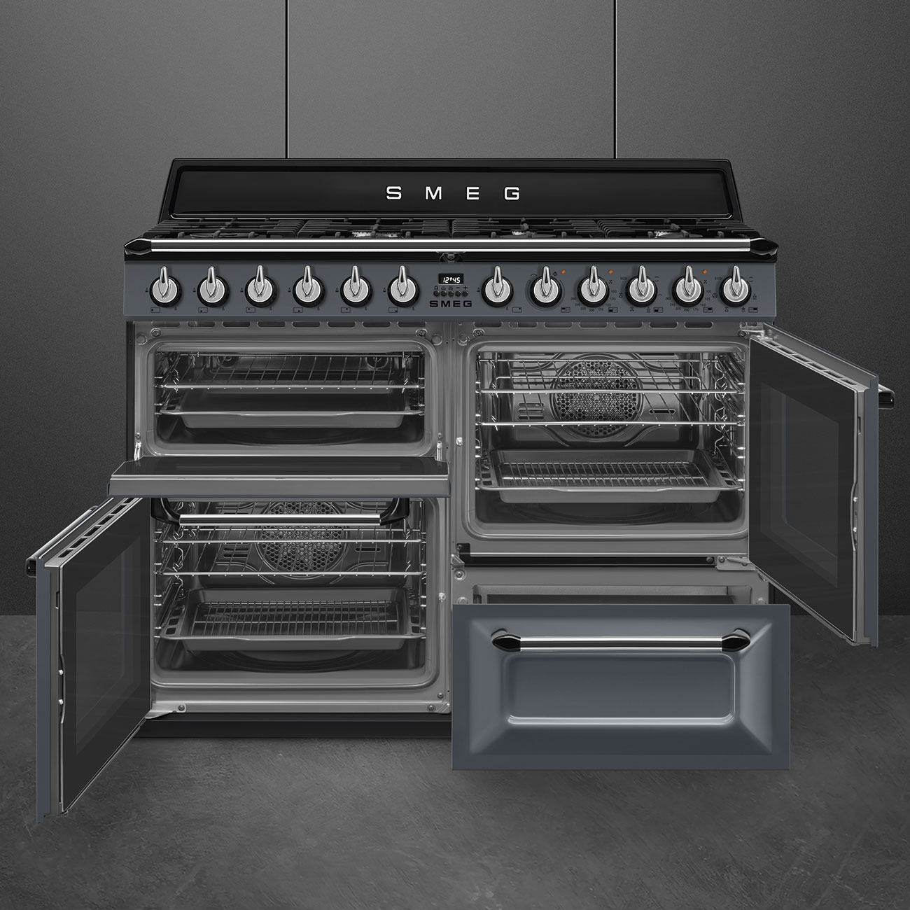 SMEG TR4110GR fornuis met gaskookplaat - 110cm