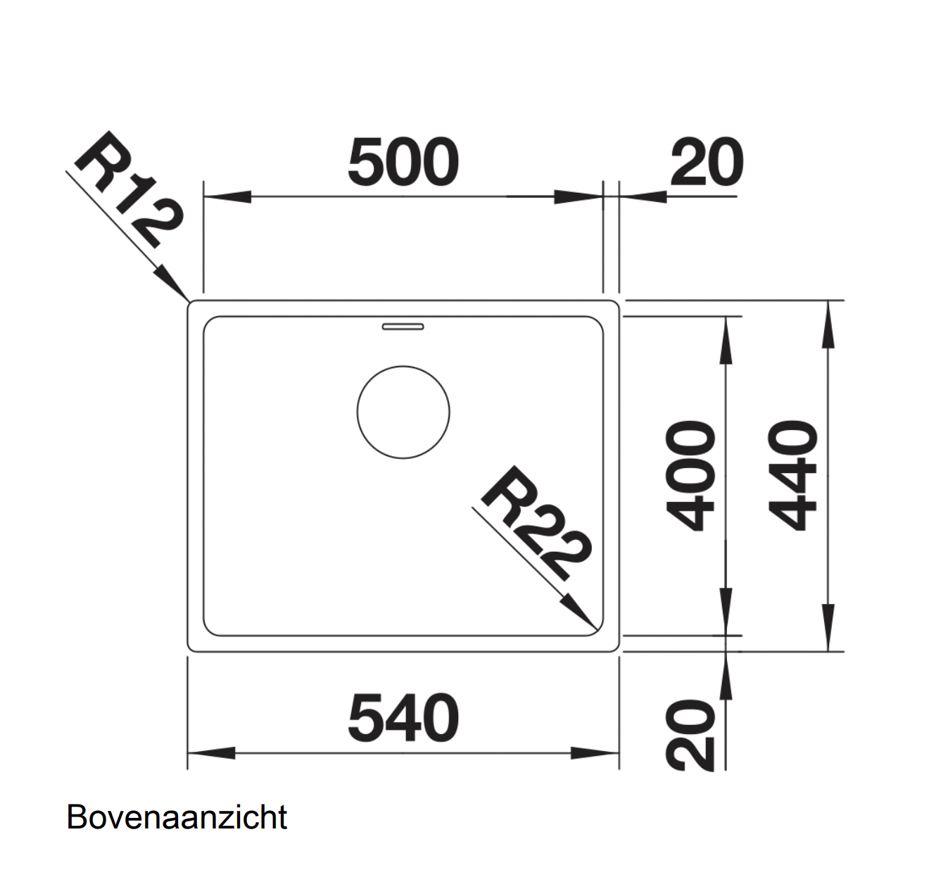 BLANCO 522965 ANDANO spoelbak