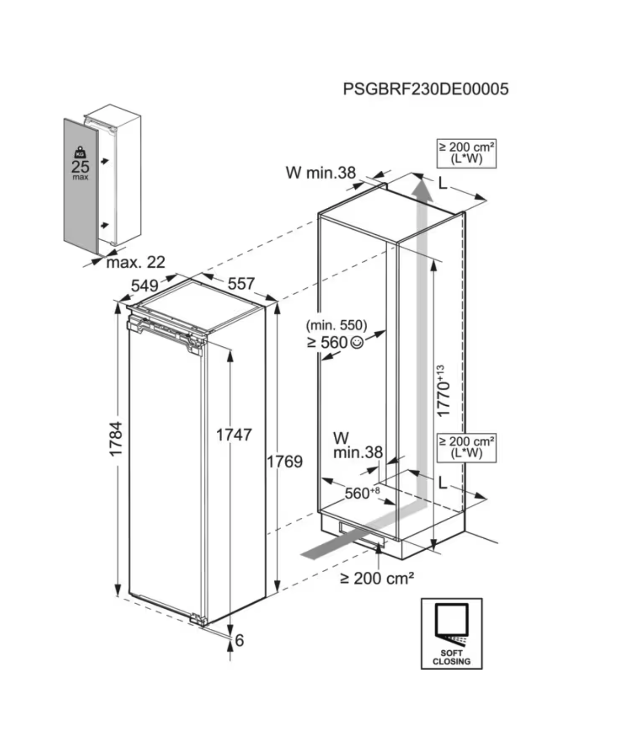 AEG TK9ZS181DC 9000 koelkast zonder vriesvak - 178cm