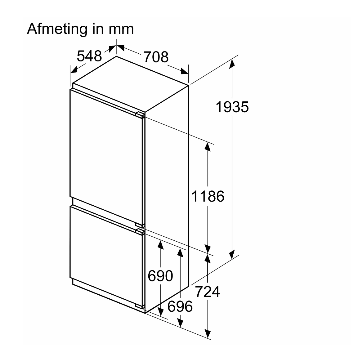 SIEMENS KB96NSDD0 IQ500 koel-/vriescombinatie - 194cm SIEMENS KB96NSDD0 IQ500 koel-/vriescombinatie - 194cm