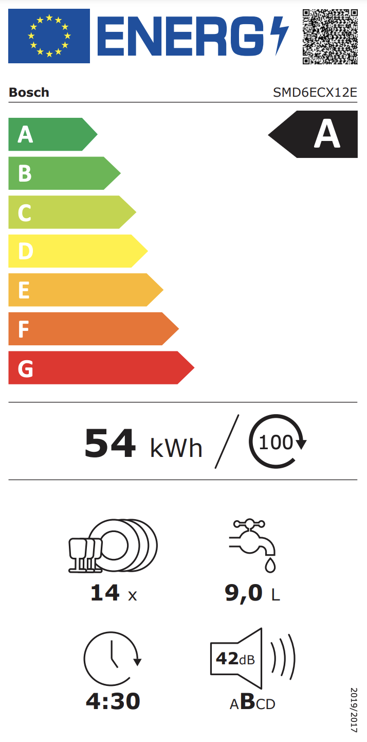 BOSCH SMD6ECX12E SERIE 4 vaatwasser volledig integreerbaar