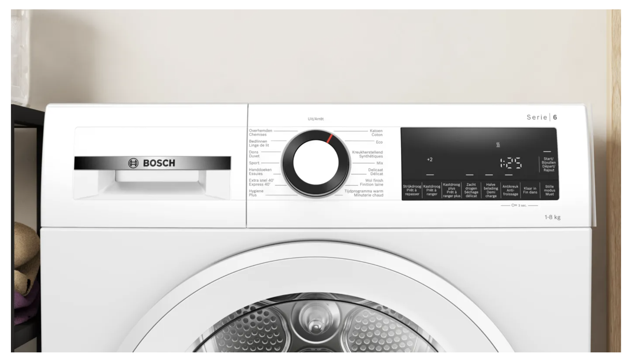 BOSCH WQG133DEFG Serie 8 droogkast