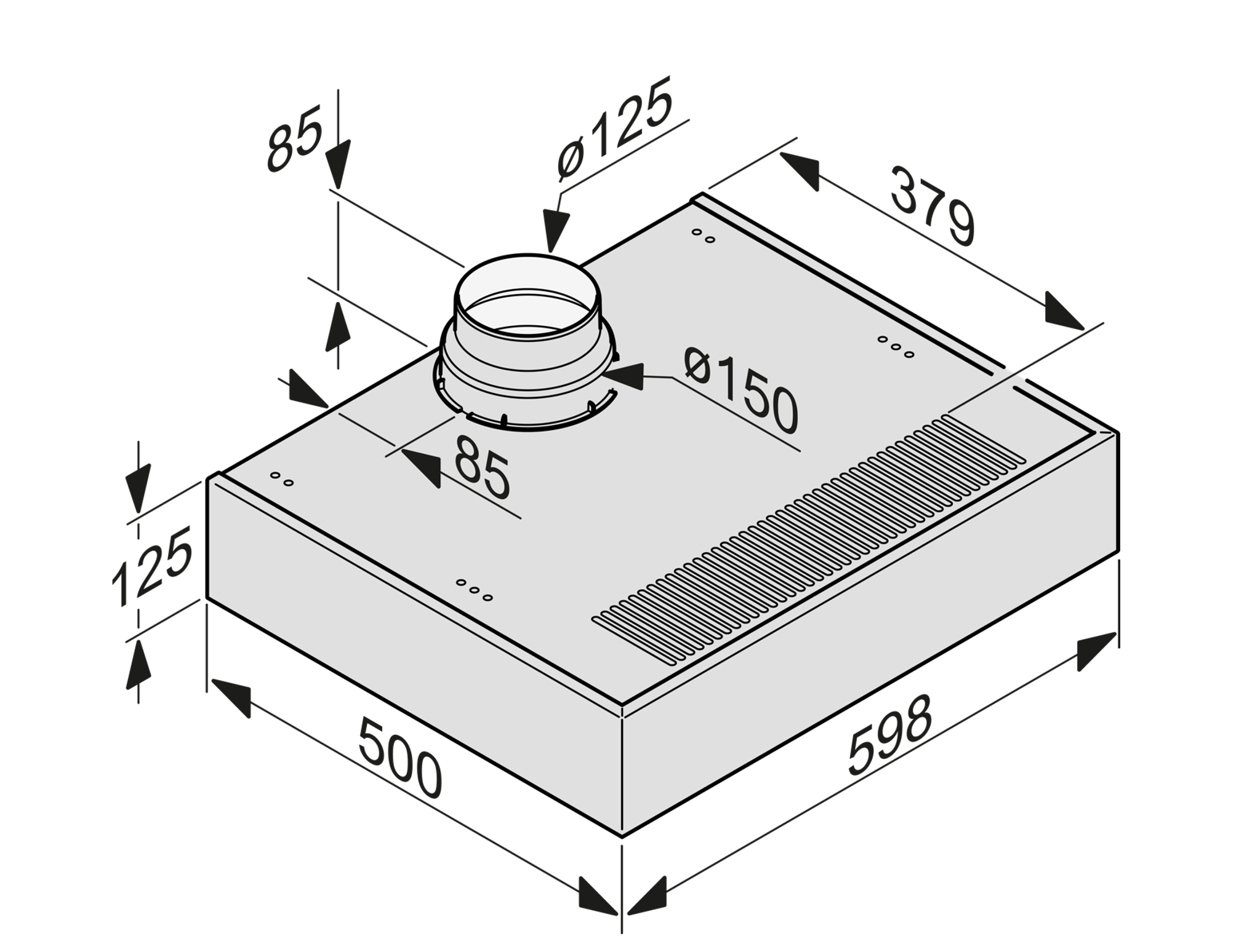 MIELE DA1260 onderbouw dampkap - 60cm