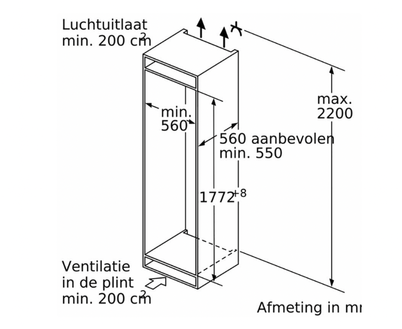 BOSCH KIN86SDD0 SERIE 6 koel-/vriescombinatie - 177,5cm