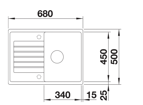 BLANCO 527380 ZIA  spoelbak - Zia