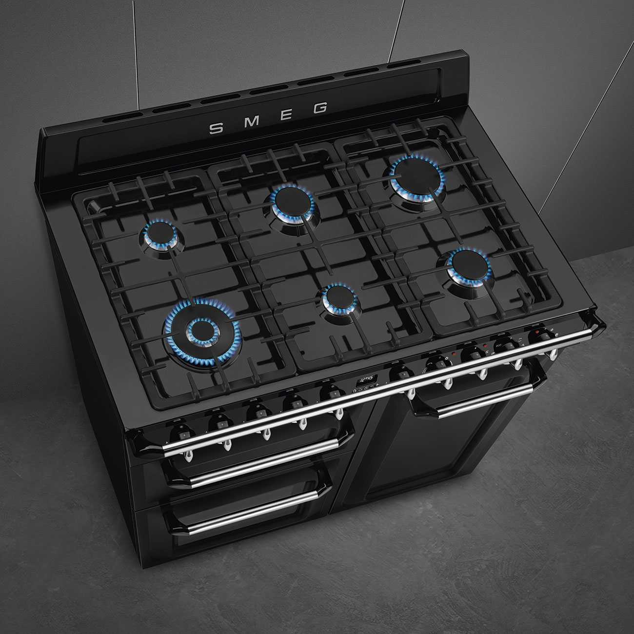 SMEG TR103BL fornuis met gaskookplaat - 100cm