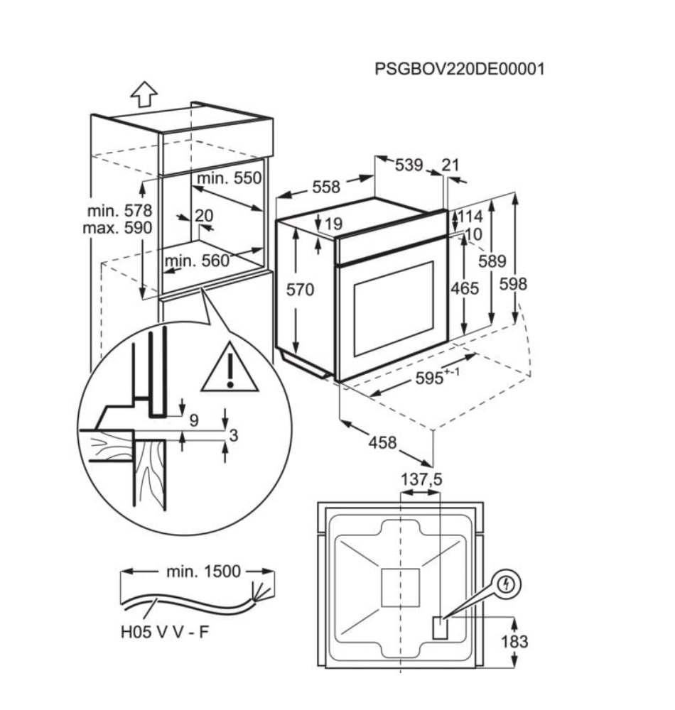 AEG NBUA2DCM 500 multifunctionele oven - 60cm