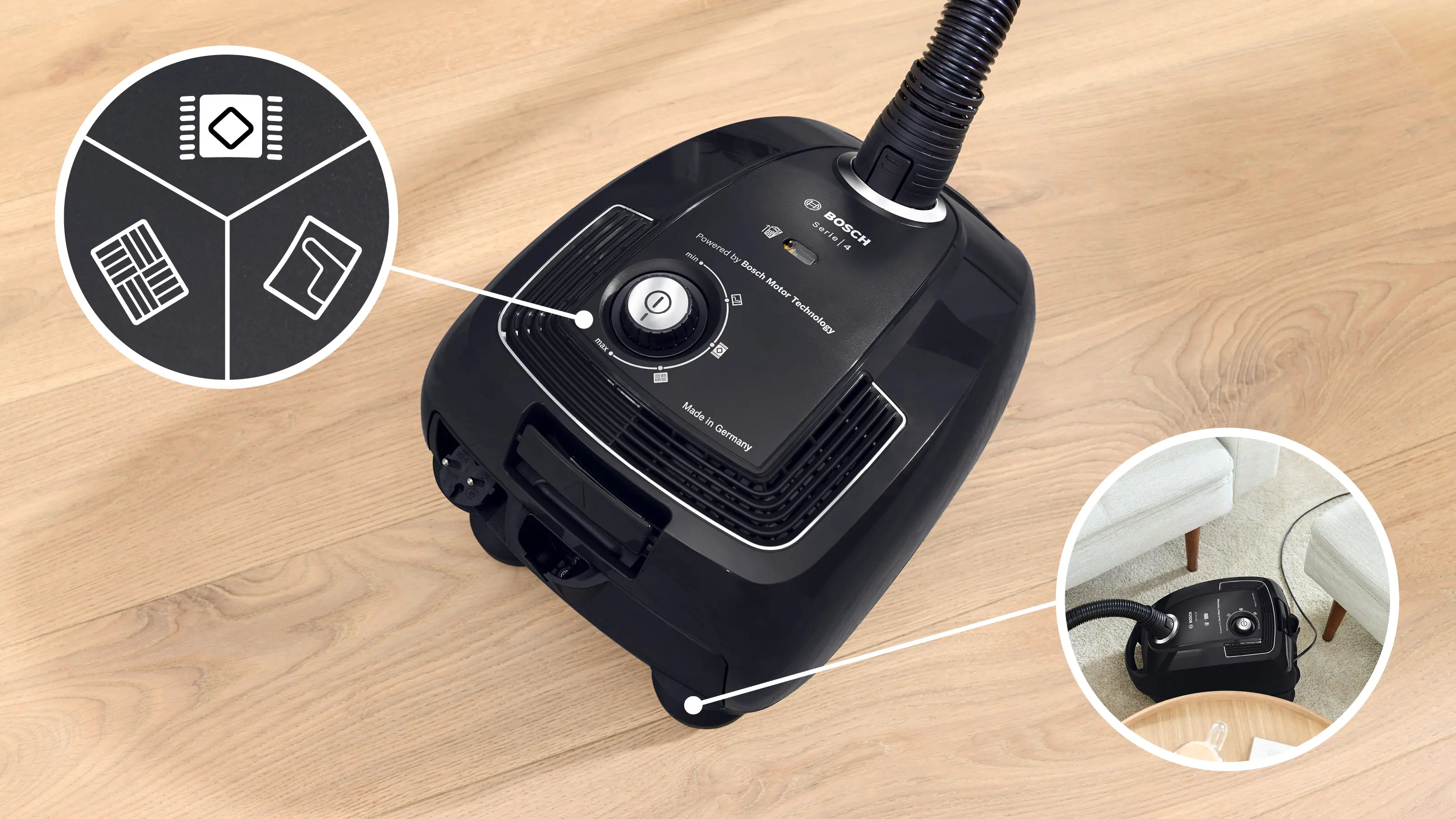 BOSCH BGB38BA3T stofzuiger met zak