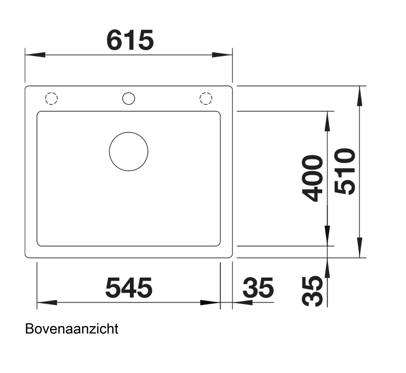 BLANCO 525953 PLEON spoelbak