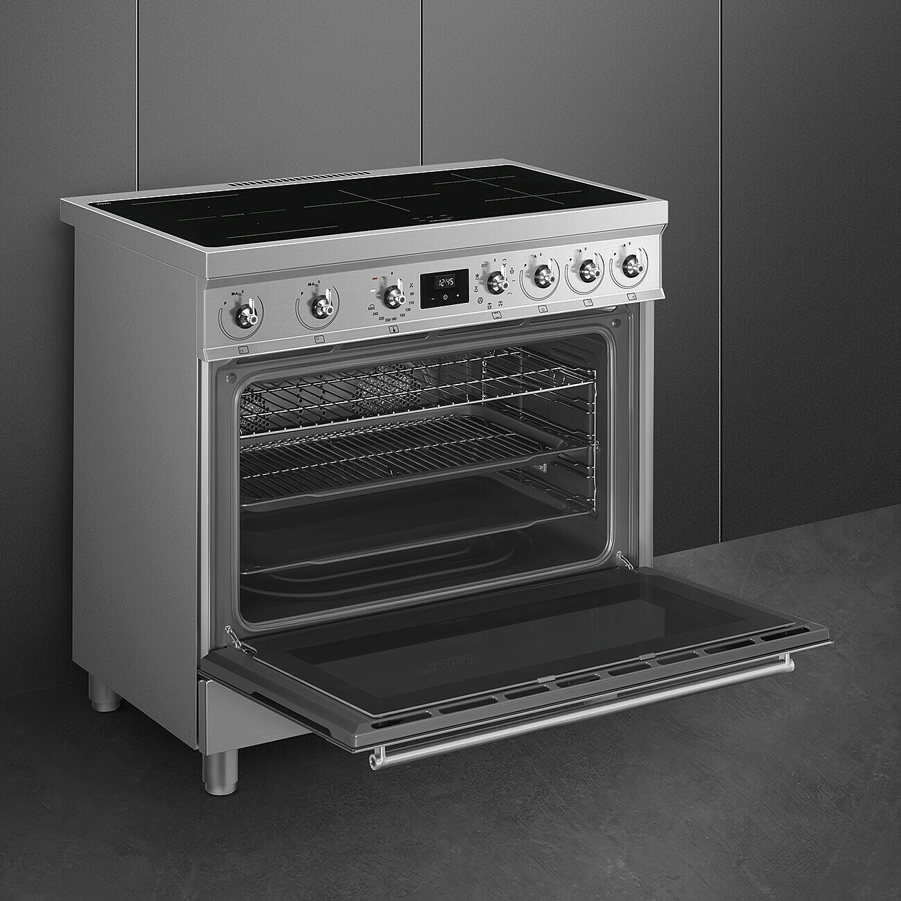 SMEG C9IMX2 fornuis met inductie kookplaat - 90cm