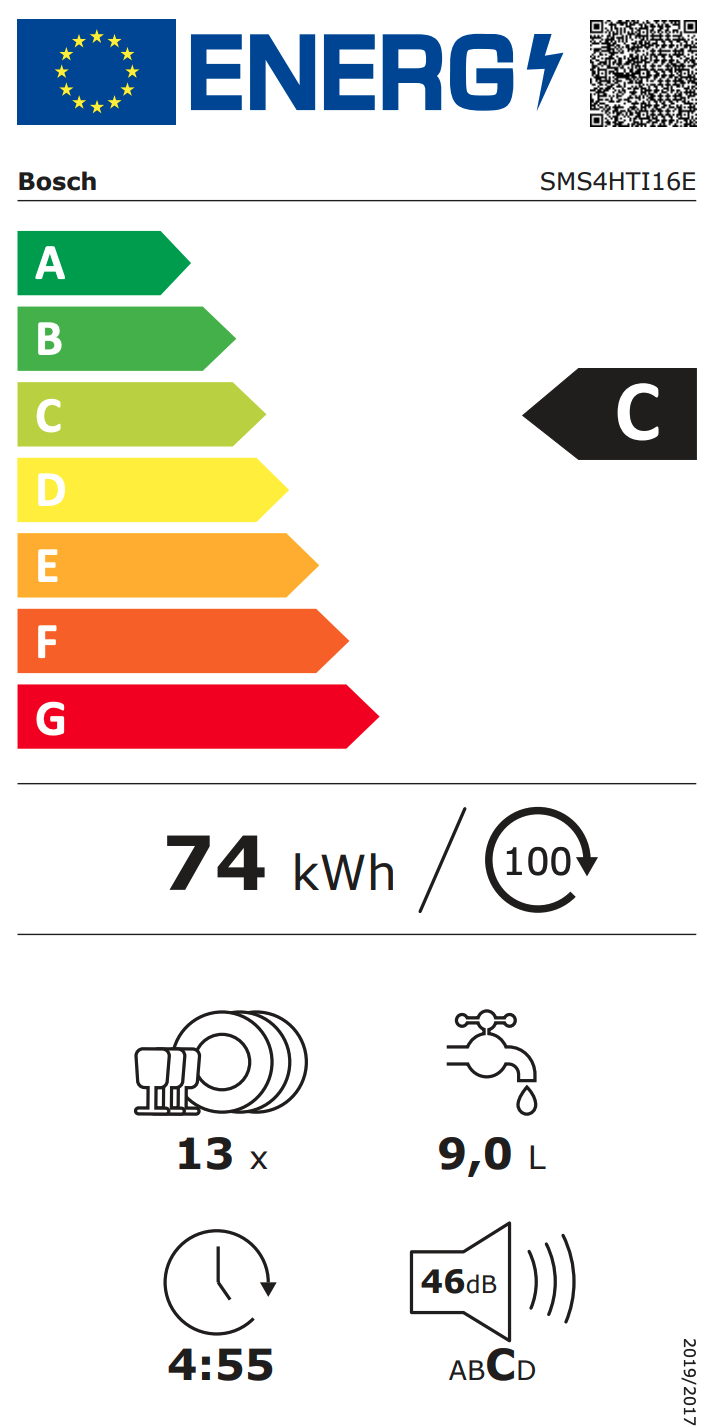 BOSCH SMS4HTI16E vrijstaande vaatwasser