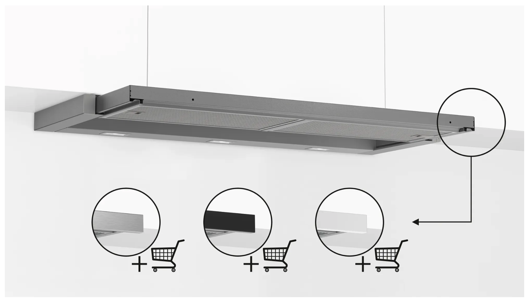 BOSCH DFR097A52 SERIE 4 telescopische dampkap - 90cm