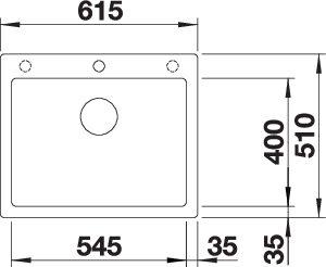 BLANCO 527776 PLEON spoelbak