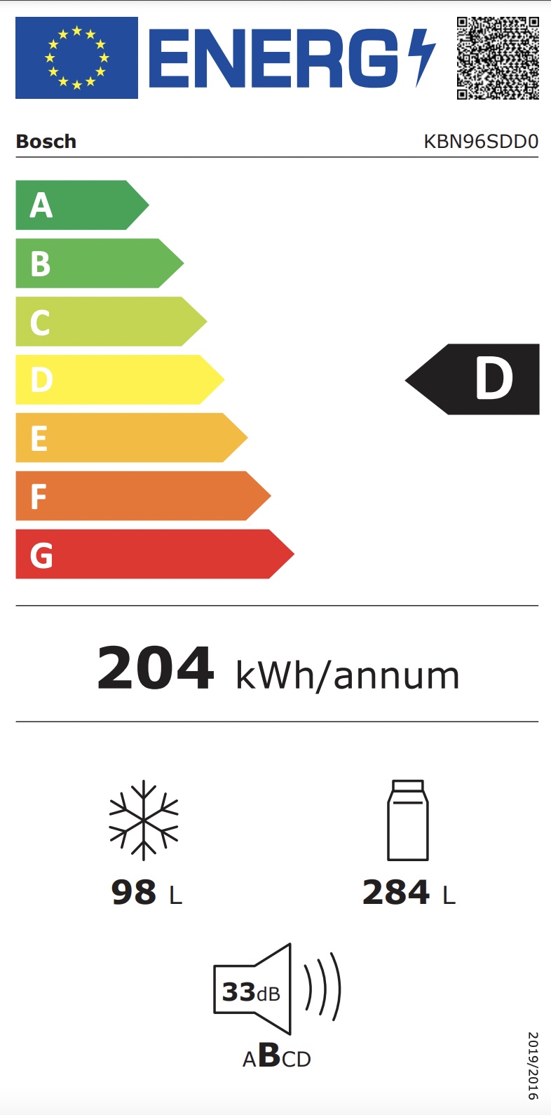 BOSCH KBN96SDD0 SERIE 6 koel-/vriescombinatie - 194cm BOSCH KBN96SDD0 SERIE 6 koel-/vriescombinatie - 194cm