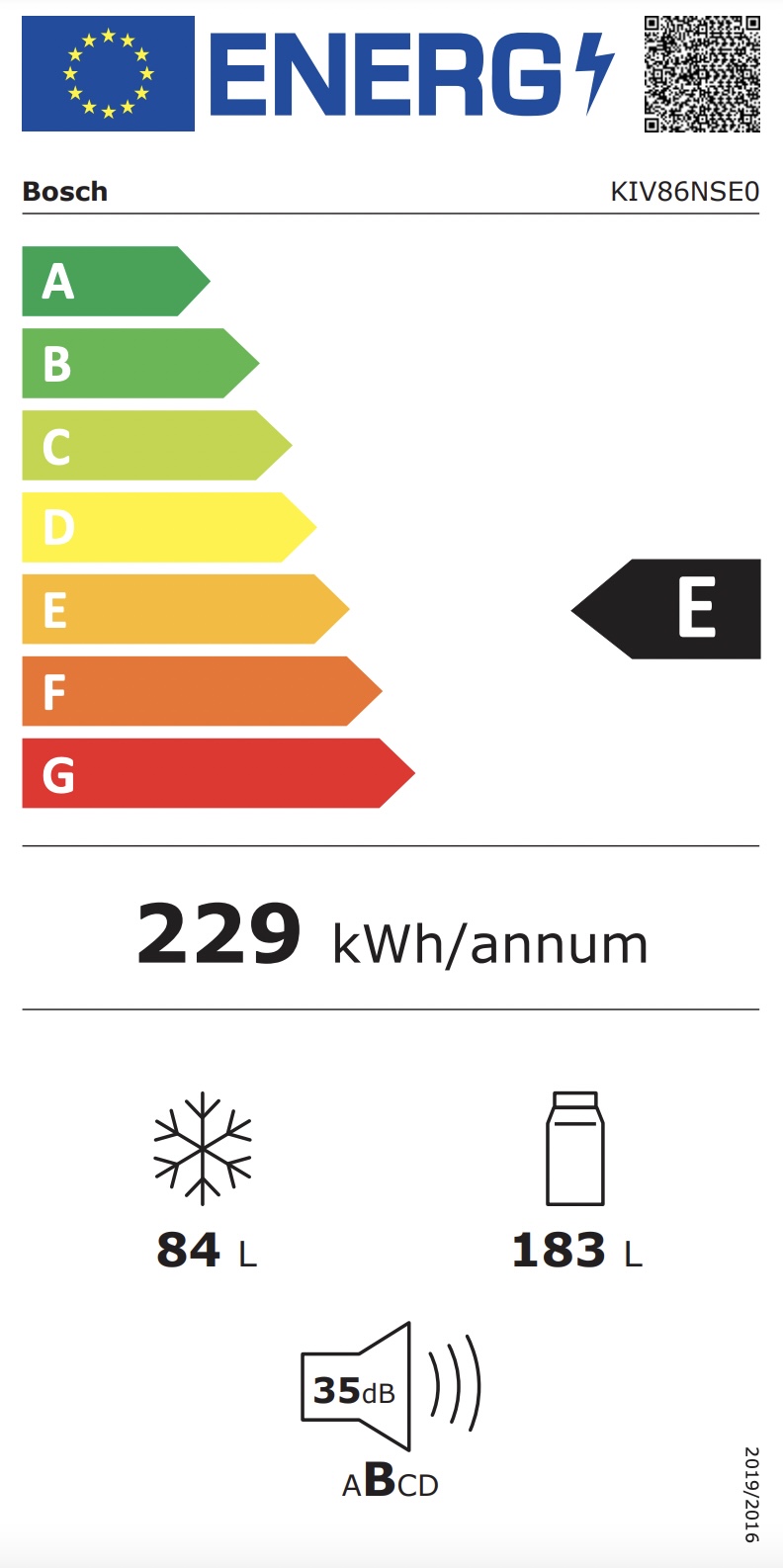 BOSCH KIN86NSE0 SERIE 2 koel-/vriescombinatie - 178cm