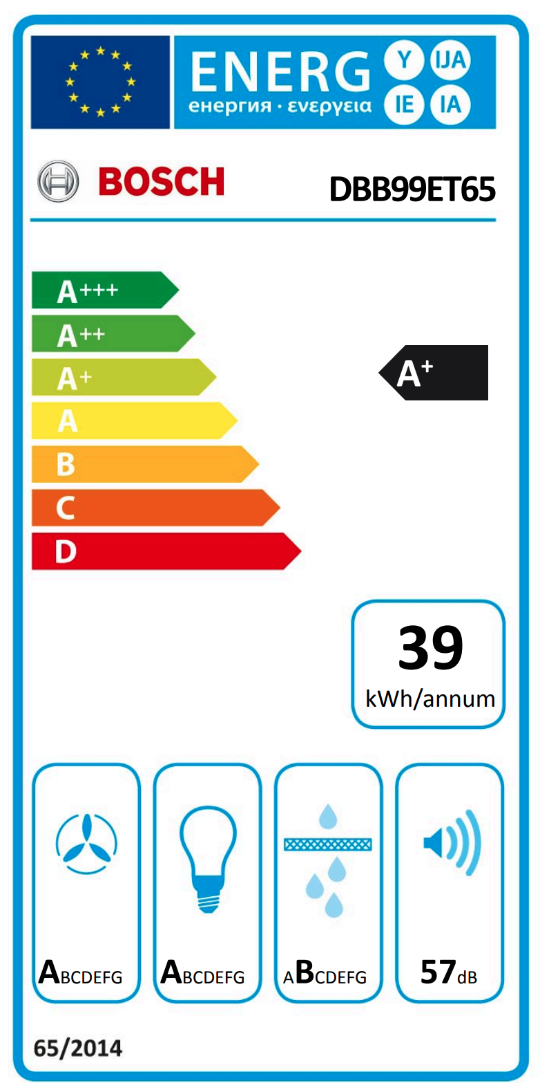 BOSCH DBB99ET65 geïntegreerde dampkap - 90cm