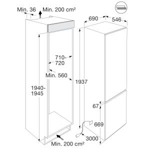 ATAG KSC8194NDXL koel-/vriescombinatie - 193cm