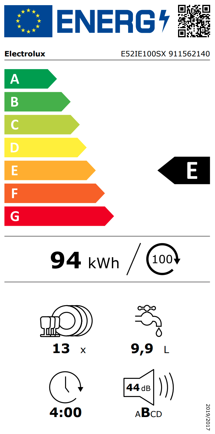 ELECTROLUX E52IE100SX