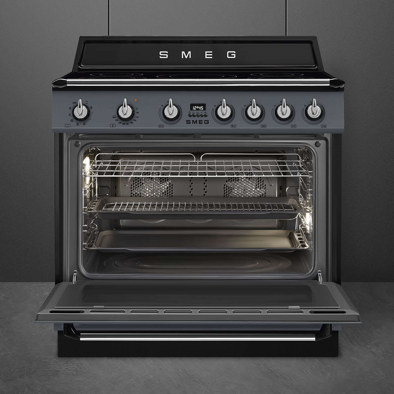 SMEG TR90IMGR fornuis met inductie kookplaat - 90cm