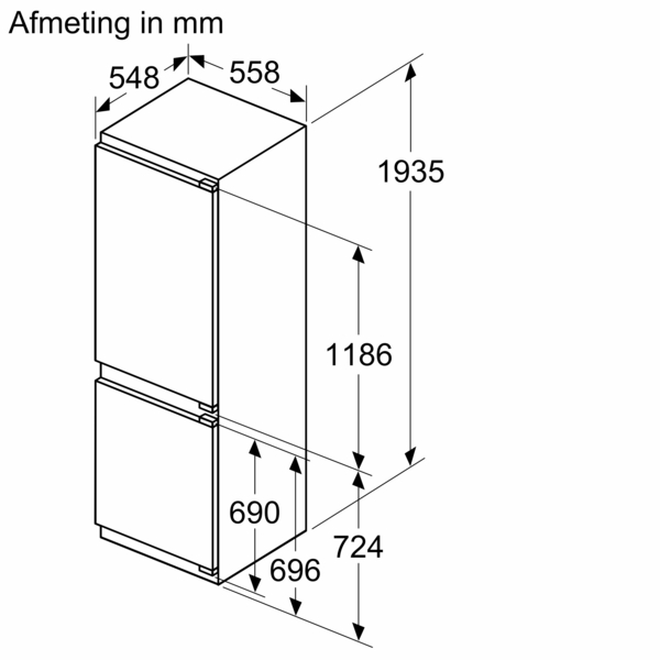 SIEMENS KI96NSDD0 IQ500 koel-/vriescombinatie - 194cm SIEMENS KI96NSDD0 IQ500 koel-/vriescombinatie - 194cm