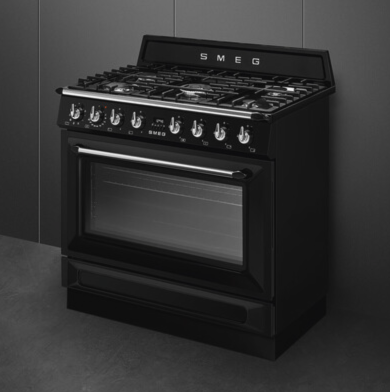 SMEG TR90GMBL fornuis met gaskookplaat - 90cm
