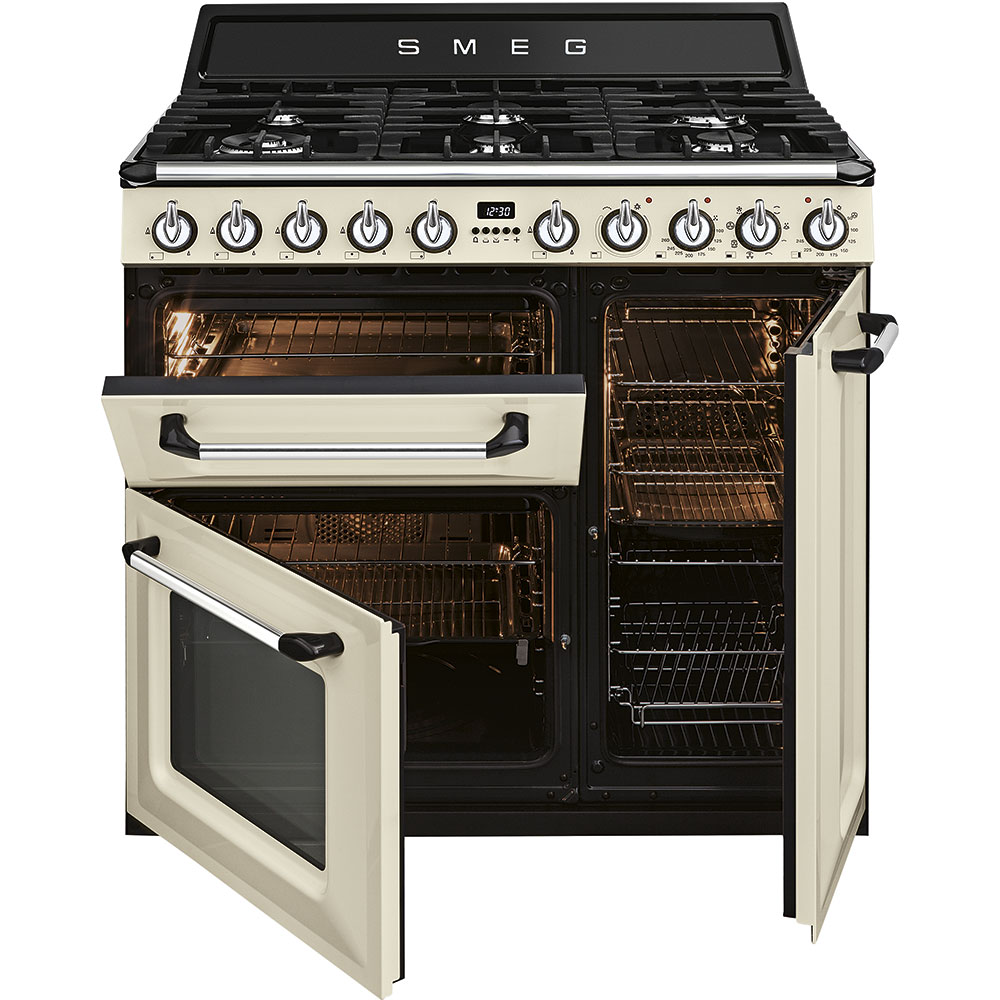 SMEG TR93P fornuis met gaskookplaat - 90cm