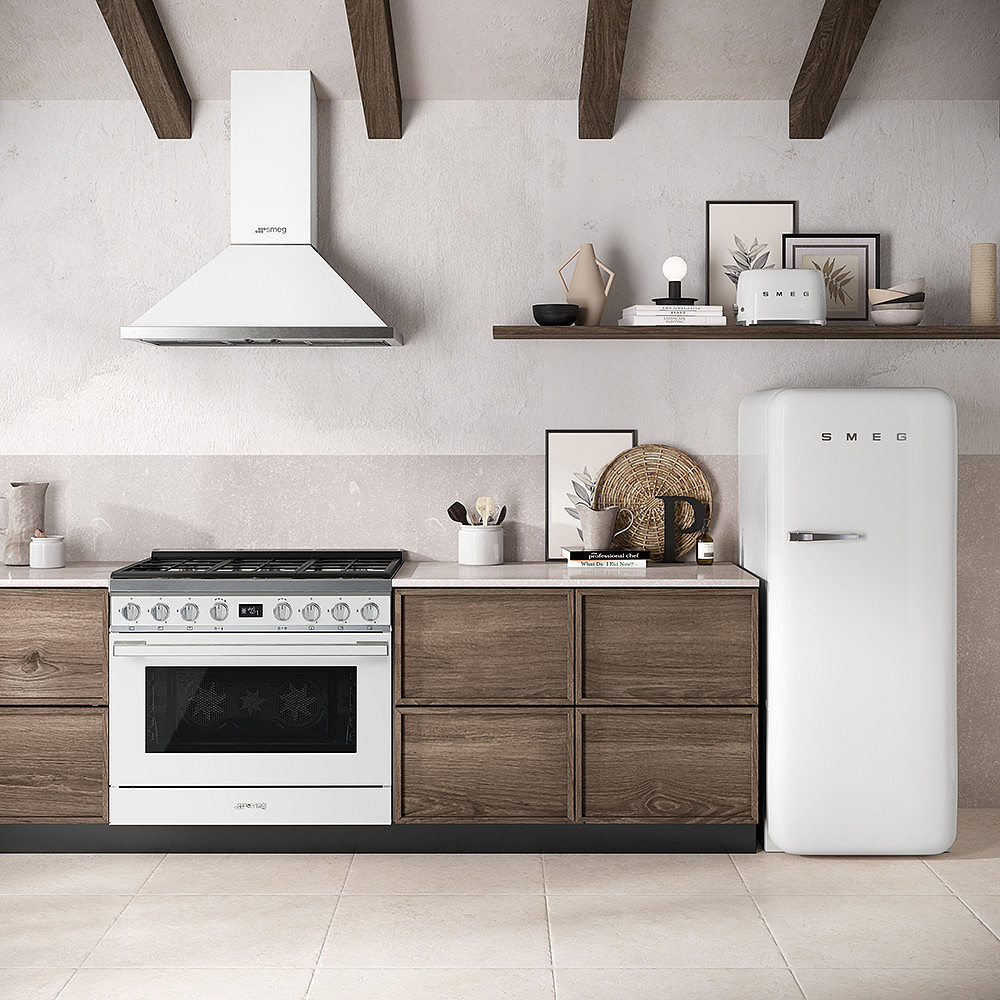 SMEG CPF9GPWH fornuis met gaskookplaat - 90cm