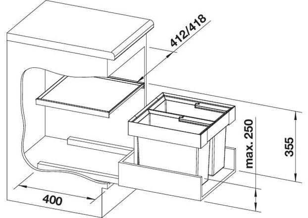 BLANCO 521468 FLEXON II afvalemmer