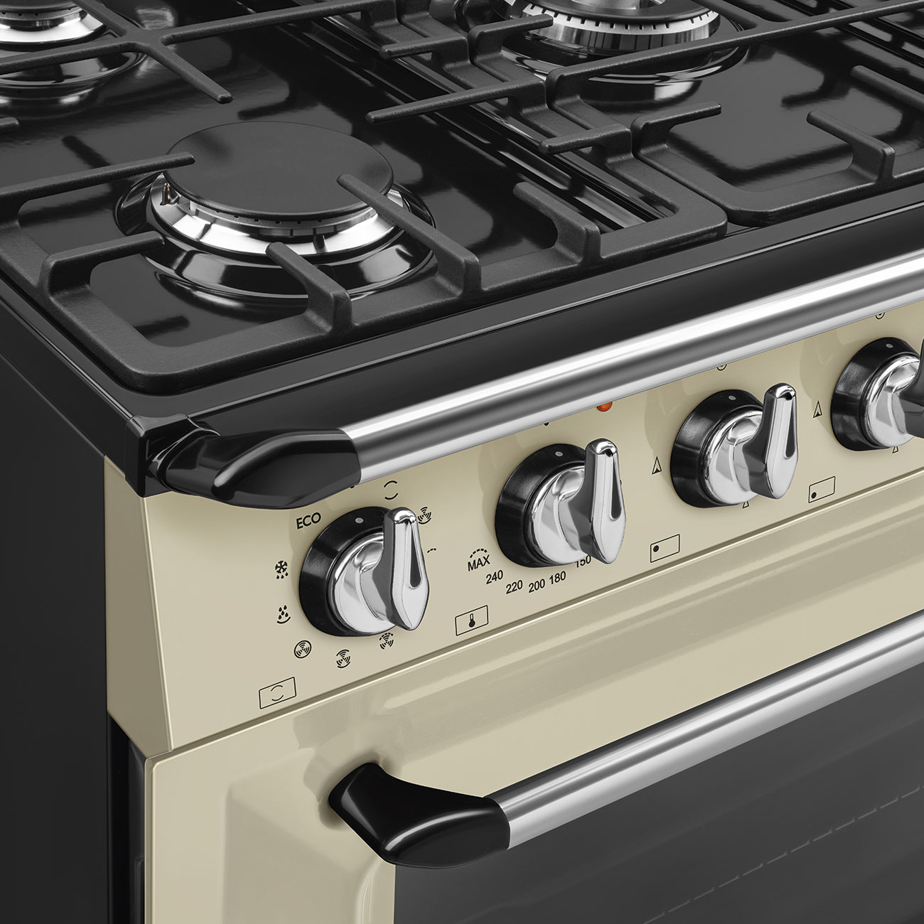 SMEG TR90GMP fornuis met gaskookplaat - 90cm