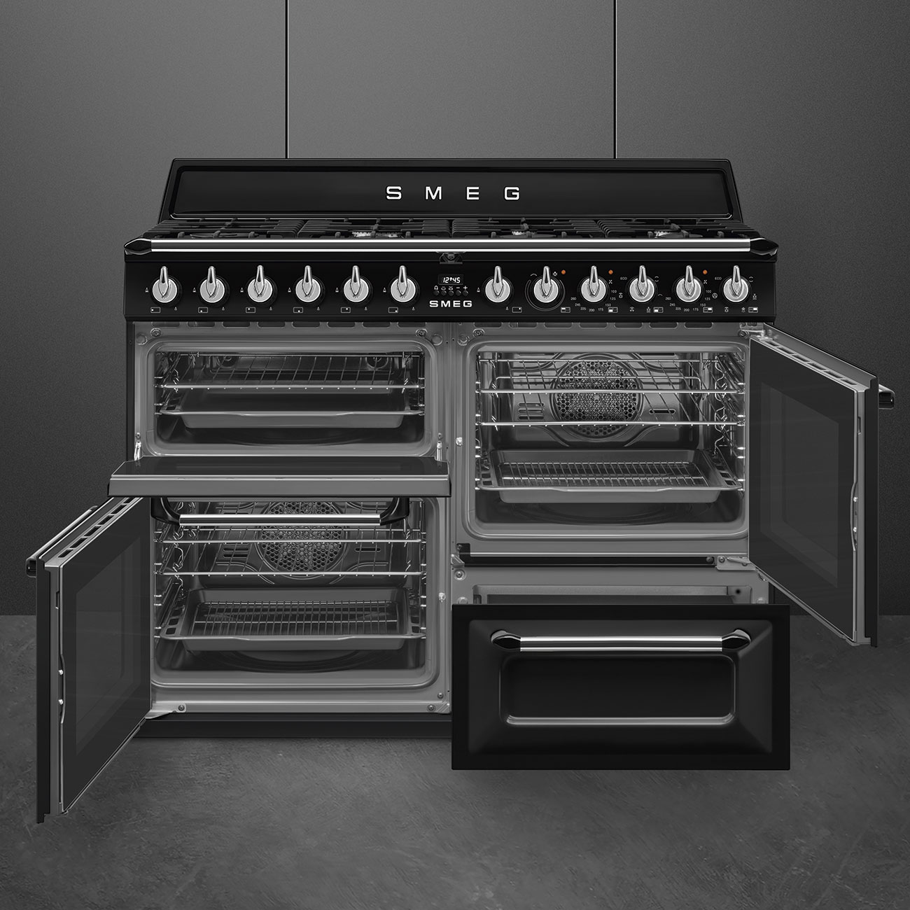 SMEG TR4110BL1 fornuis met gaskookplaat - 110cm