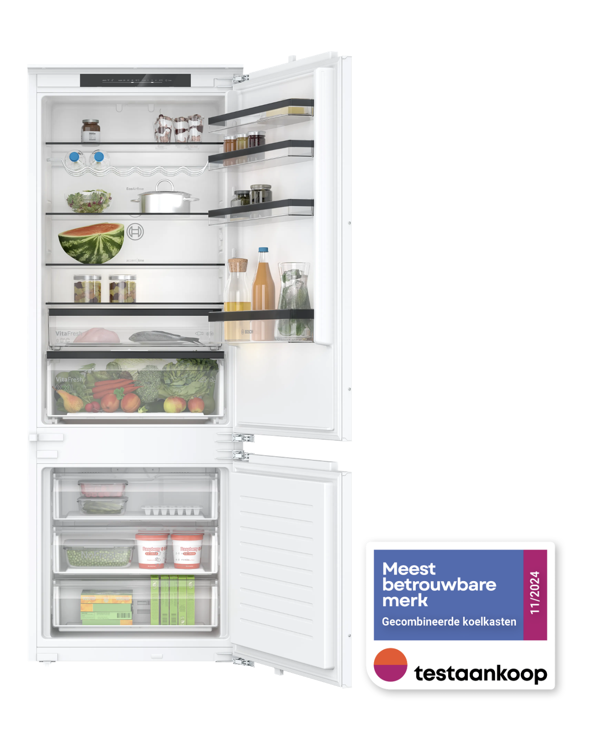 BOSCH KBN96SFE0 SERIE 4 koel-/vriescombinatie - 194cm BOSCH KBN96SFE0 SERIE 4 koel-/vriescombinatie - 194cm
